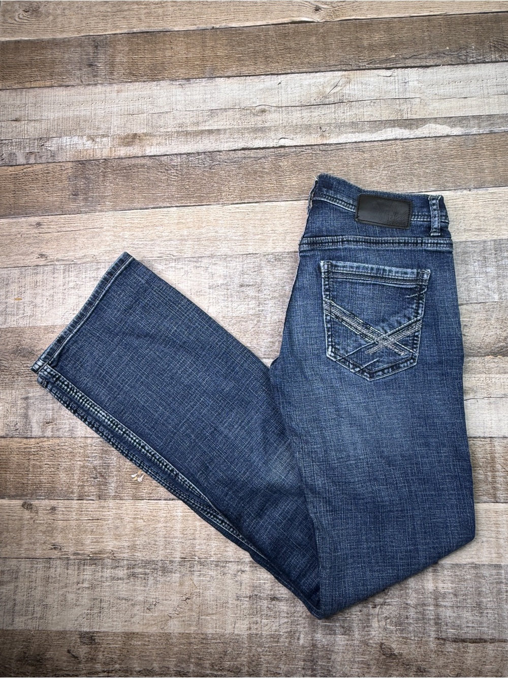 BKE Aiden 30x34 Men's Dark Blue Denim Jeans Slim Boot Fit